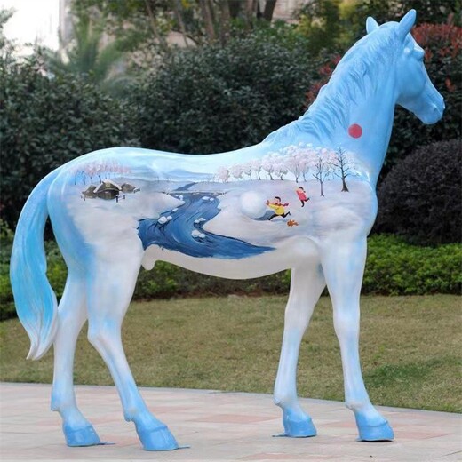 制作玻璃鋼馬雕塑制作
