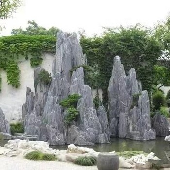 宁波庭院假山鱼池图片