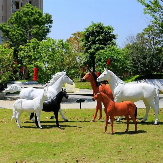 不锈钢仿真大型马雕塑景观小品