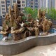 庭院假山魚池圖