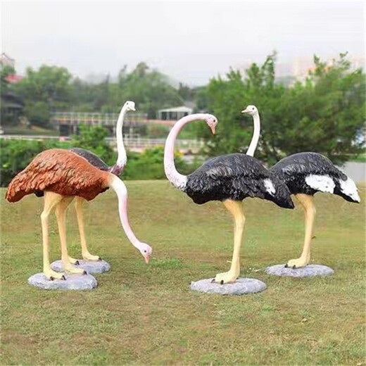 定做玻璃鋼鴕鳥雕塑模型