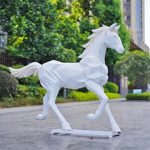 大型玻璃鋼仿銅馬雕塑制作廠家