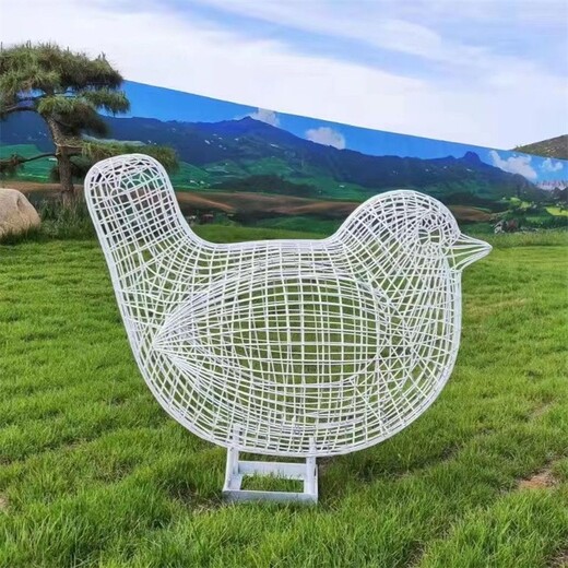 鋼絲鏤空小鳥雕塑定制