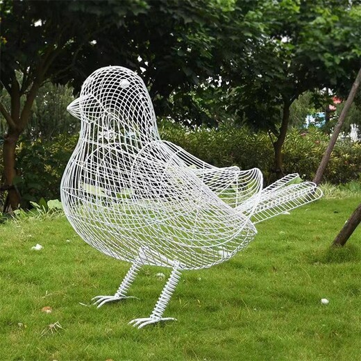 金屬小鳥雕塑制作