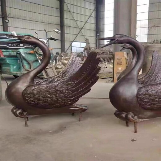 鋼絲鏤空天鵝雕塑擺件
