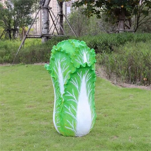 大型戶外廣場玻璃鋼大白菜雕塑制作廠家