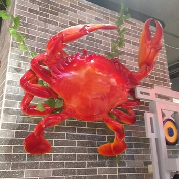 湖南玻璃钢螃蟹雕塑