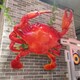 加工玻璃钢螃蟹雕塑摆件产品图