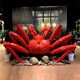 生产螃蟹雕塑图