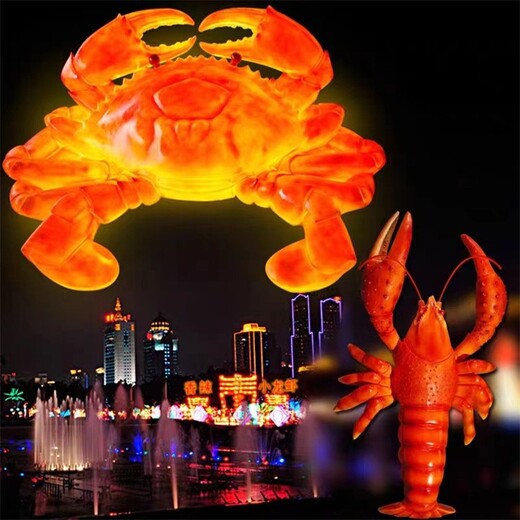 生產(chǎn)玻璃鋼螃蟹雕塑廠家