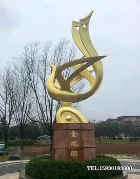大型不銹鋼鳳凰雕塑制作公園鳳凰裝飾金越雕塑廠家