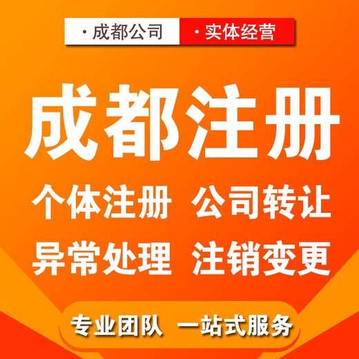 成都代理公司注冊方案