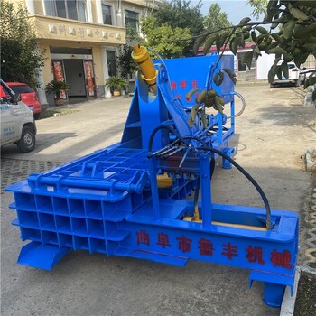 陜西廢舊金屬壓塊機操作流程油漆桶鋁皮廢不銹鋼液壓壓縮機