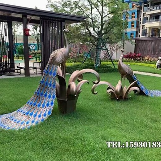 彩色不銹鋼鳳凰雕塑商業(yè)街景觀鳳凰金越雕塑廠家