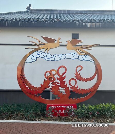 不銹鋼鳳凰雕塑商業(yè)街景觀鳳凰金越雕塑廠家