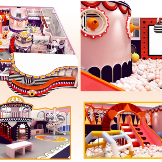 淘气堡效果图,室内大型淘气堡,大型商场中庭百万海洋球池