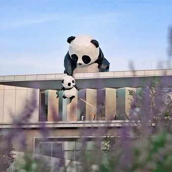 四川旅游景区不锈钢熊猫雕塑现货