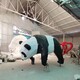 商场不锈钢熊猫雕塑现货产品图