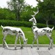 定制不锈钢几何鹿雕塑厂家图