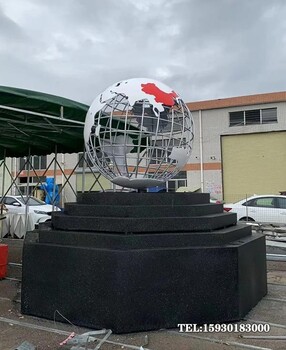 不銹鋼地球儀上的主要標(biāo)識(shí)校園文化地球儀金越雕塑