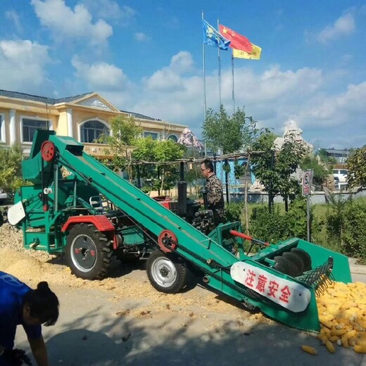 北京工业全自动大型玉米脱粒机504拖拉机多缸车带打棒子机子