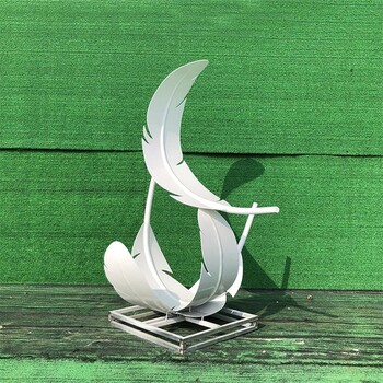 公園不銹鋼羽毛雕塑工藝品
