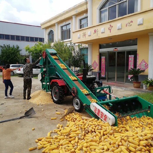 北京定制全自动大型玉米脱粒机20马力单缸车带打棒子机子