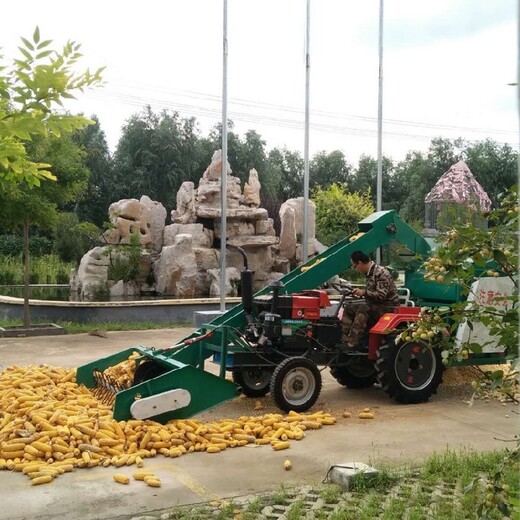 北京工业全自动大型玉米脱粒机15马力单缸车带自动上料苞米机