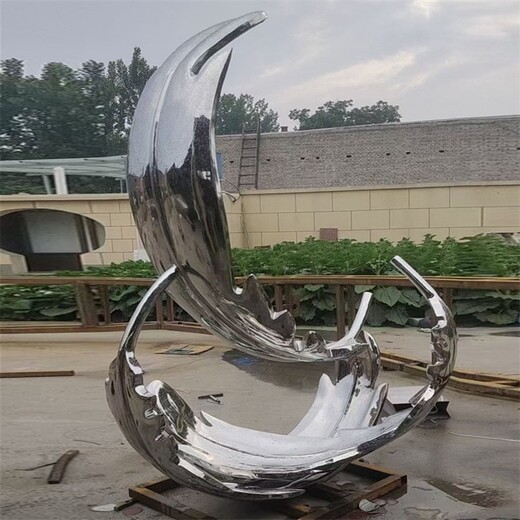 不銹鋼羽毛雕塑制作