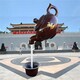 彩繪玻璃鋼天壺雕塑圖
