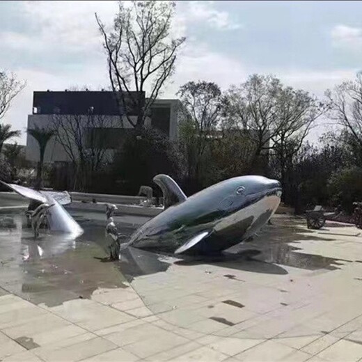 天津發(fā)光不銹鋼海豚雕塑廠家