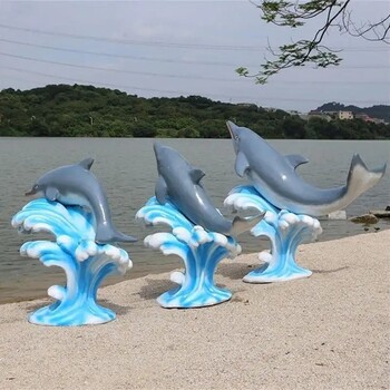 拉絲不銹鋼海豚雕塑工廠