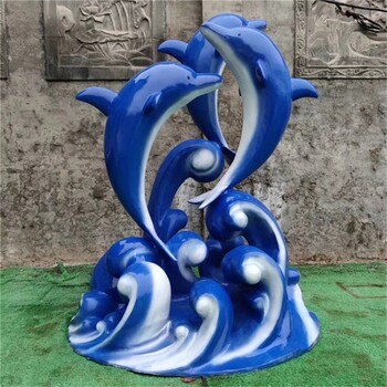 仿真不锈钢海豚雕塑现货