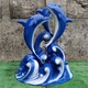 辽宁镂空不锈钢海豚雕塑设计产品图