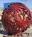 不锈钢字体镂空球雕塑烤漆喷漆雕塑金越厂家