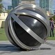 不锈钢圆环镂空球雕塑公司图