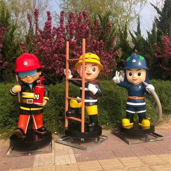河南戶外大型卡通消防員雕塑廠家聯(lián)系電話