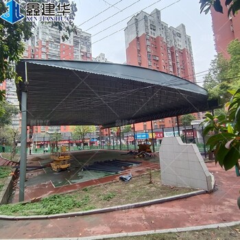 南京工厂过道防雨篷通道雨棚移动折叠雨棚