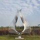 天津广场抽象不锈钢翅膀雕塑定制图