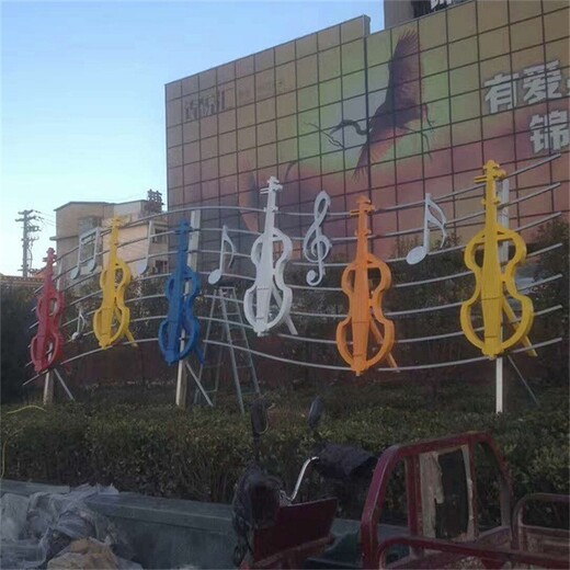 广东户外不锈钢音符雕塑定做音乐符号雕塑