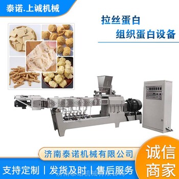 拉絲蛋白素肉豆制品加工生產(chǎn)線拉絲蛋白膨化機(jī)成型設(shè)備電磁加熱