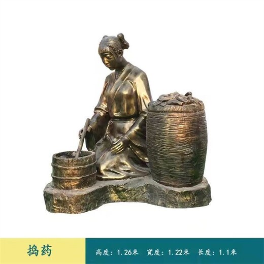 玻璃鋼葛洪人物雕像廠家