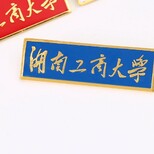 重庆异形胸牌定制工厂，厂家定做合金材质校徽胸牌定制