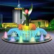 人工湖音乐喷泉图