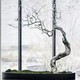 定制不锈钢梅花树雕塑图