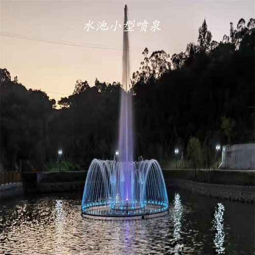 湖面灯光音乐喷泉