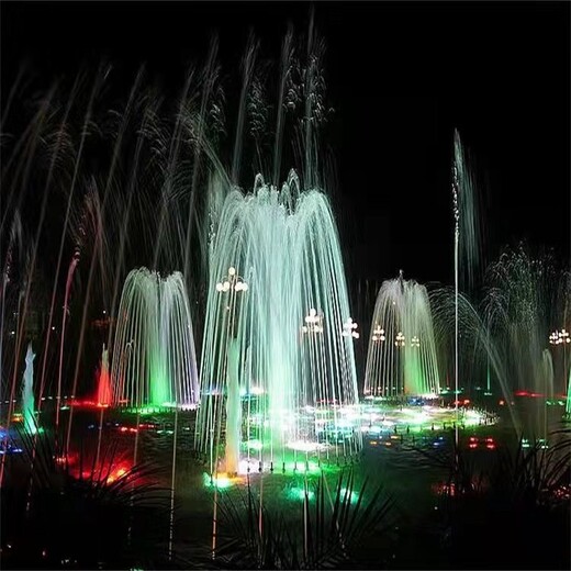 鱼塘音乐灯光喷泉