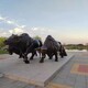 制作鑄銅動物雕塑圖