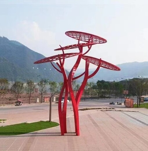 制作不锈钢蘑菇树雕塑多少钱一棵,安装不锈钢蘑菇树雕塑施工方式