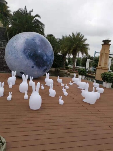 桂林发光兔子充气月球出租租赁